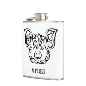 Flasques Cochon tribal noir et blanc (Gauche)