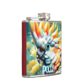 Flasques Cockatoo Bird Yellow Poppies Personalized (Droite)