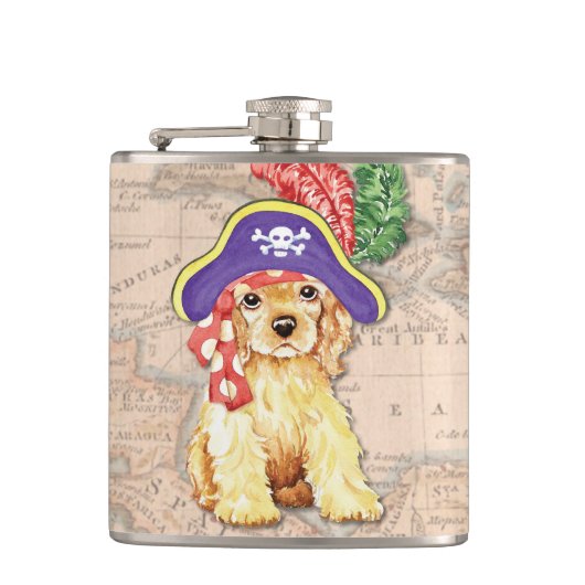 Flasques Cocker Spaniel Pirate (Devant)