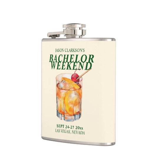 Flasques Cocktail Old Fashioned Week-end de célibataire (Gauche)