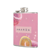 Flasques Cocktail Rose Glamour Étincelle Personnalisé (Gauche)