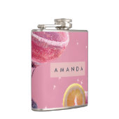 Flasques Cocktail Rose Glamour Étincelle Personnalisé (Droite)