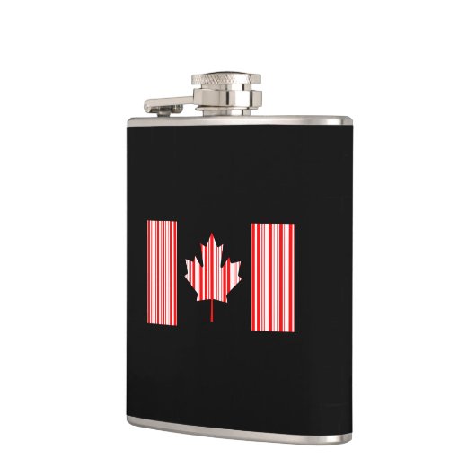 Flasques CODE BARRE DRAPEAU CANADA Code-barres canadien (Gauche)