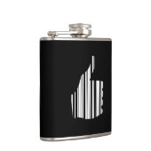 Flasques Code barre POUCES EN HAUT Conception de motif de g (Droite)