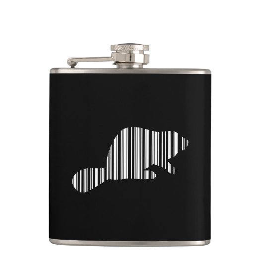 Flasques Code-barres CASTOR Motif de code-barres animal Des (Devant)