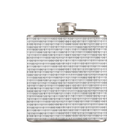 Flasques Code binaire bandes blanches noires (Dos)