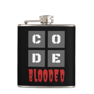 Flasques CODE programmeur informatique codée au sang Funny