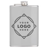 Flasques Code QR noir élégant et élégant (Devant)