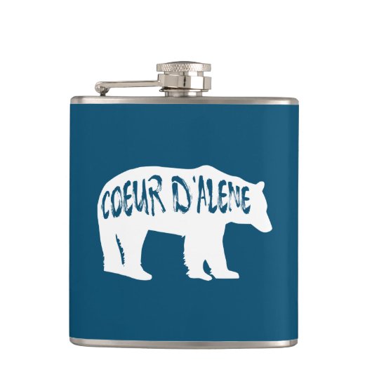 Flasques Coeur d'Alene Idaho Ours (Devant)