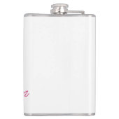 Flasques Coeur rose parties scintillant monogramme professe (Dos)