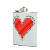 Flasques Coeur rouge avec dentelle (Gauche)