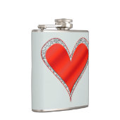 Flasques Coeur rouge avec dentelle (Droite)