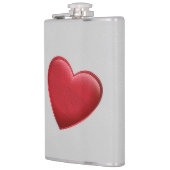 Flasques Cœur Rouge Gris Tendance Amour Mariage (Gauche)