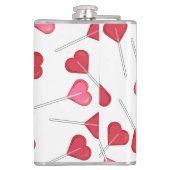 Flasques Coeur rouge mignon Valentine | Motif Lollipop (Dos)