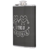 Flasques Coeurs de calèche-cadeaux du 12e anniversaire (Gauche)