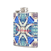 Flasques Coeurs de mandala bleu motif Thunder_Cove (Gauche)