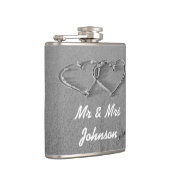 Flasques Coeurs de plage M. et Mme mariage boivent de la fi (Droite)