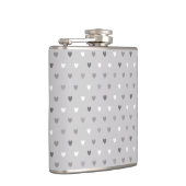 Flasques Coeurs de polka minuscules dans les tons gris (Droite)