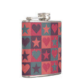 Flasques Coeurs et rose de profil sous convention (Droite)