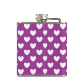 Flasques Coeurs polka blanc sur Cactus violet Fleur violet (Dos)