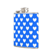 Flasques Coeurs polka blancs sur bleu (Gauche)