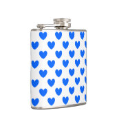 Flasques Coeurs polka bleu sur blanc (Droite)
