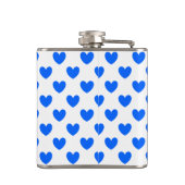 Flasques Coeurs polka bleu sur blanc (Dos)