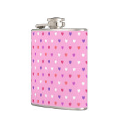 Flasques Coeurs polka rose (Gauche)