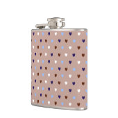 Flasques Coeurs Polka sur brun pâle (Gauche)