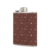 Flasques Coeurs Polka sur kilim brown (Gauche)
