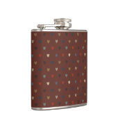 Flasques Coeurs Polka sur kilim brown (Droite)