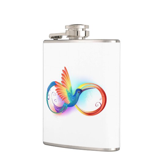 Flasques Colibri arc-en-ciel avec symbole Infinity (Gauche)