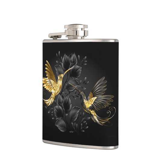 Flasques Colibri noir et or (Gauche)