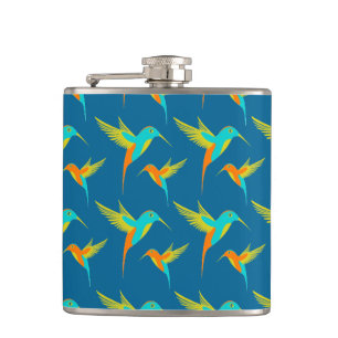 Flasques Colibris exotiques Motif bleu