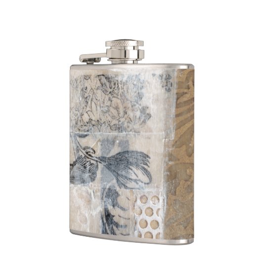 Flasques Collage de dentelle I (Gauche)