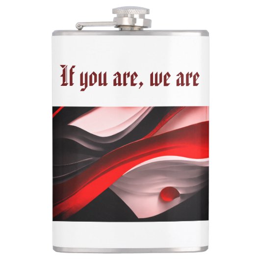 Flasques Collection Abstraite noire et rouge Bold Design mo (Devant)