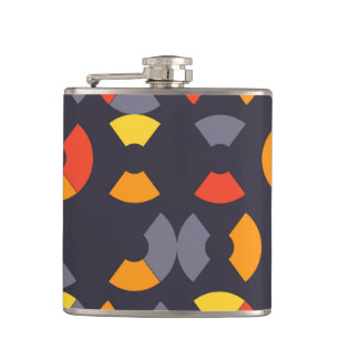 Flasques Coloré, cool, tendance, moderne, art circulaire ur