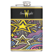 Flasques Coloré Motif cosmique Twinkle dans un design dynam (Devant)