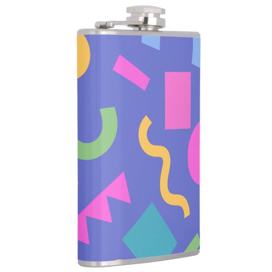 Flasques Colorful Abstract Geometric Memphis Style Pattern (Droite)