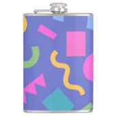 Flasques Colorful Abstract Geometric Memphis Style Pattern (Devant)