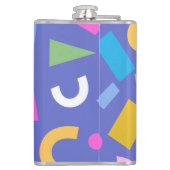 Flasques Colorful Abstract Geometric Memphis Style Pattern (Dos)
