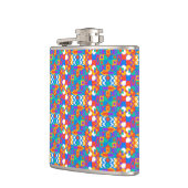 Flasques Colorful flask with a vibrant geometric pattern (Gauche)