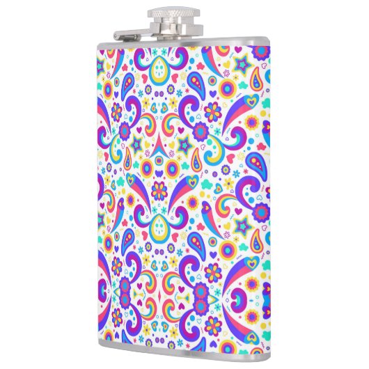 Flasques Colorful flask with a vibrant pattern (Gauche)