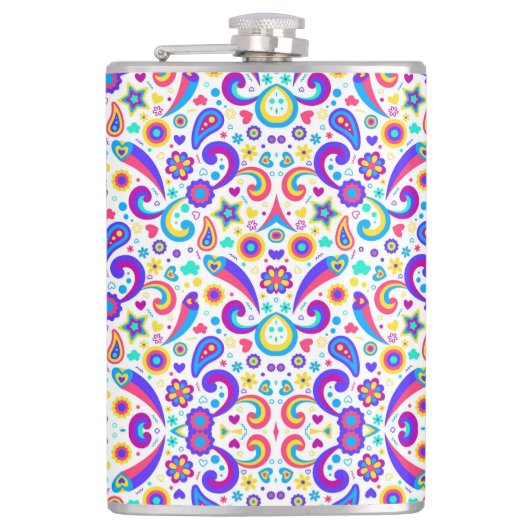 Flasques Colorful flask with a vibrant pattern (Devant)