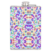 Flasques Colorful flask with a vibrant pattern (Dos)