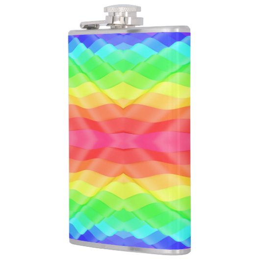 Flasques Colorful flask with abstract rainbow pattern (Gauche)