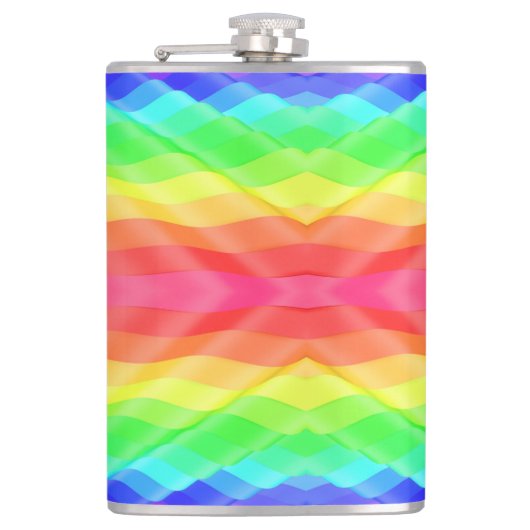 Flasques Colorful flask with abstract rainbow pattern (Devant)