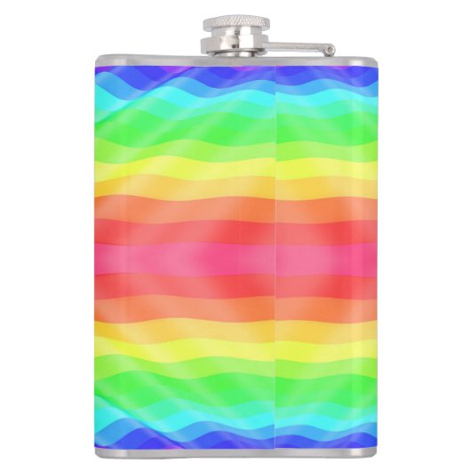 Flasques Colorful flask with abstract rainbow pattern (Dos)