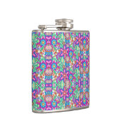Flasques Colorful flask with vibrant geometric and floral  (Droite)