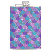 Flasques Colorful glittery mermaid scales pattern (Devant)